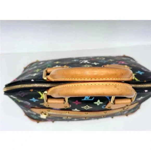 Louis Vuitton Murakami Alma PM Black Multicolor Satchel with Lock & Key Genuine - Picture 5 of 16